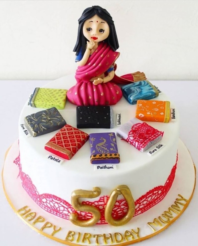 Order Designer Saree Cake For Mom Online