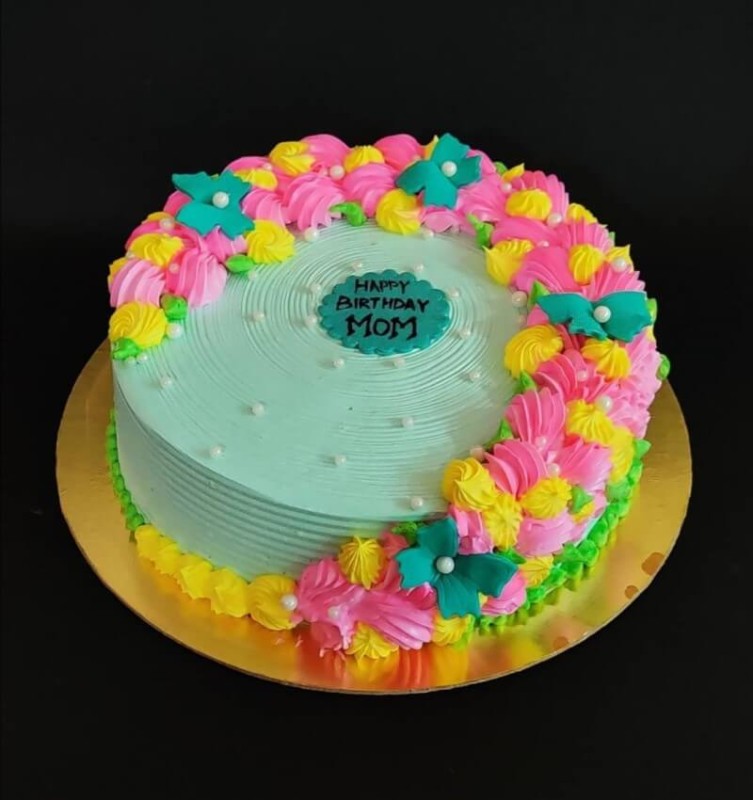 Order Floral Cream Cake Online at The Cakery Shop Best Deals