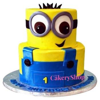 2 Tier Minion Cake