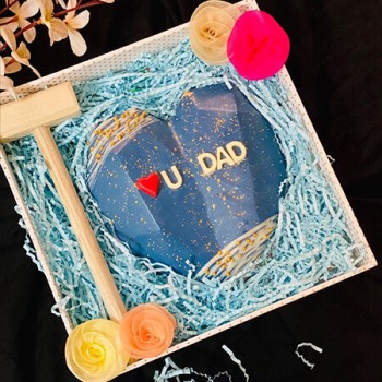 Love U Dad Pinata Cake
