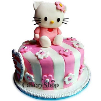 Baby Pink Kitten Cake