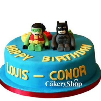 Batman And Friend Cake