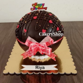 Black And Red Pinata Cake