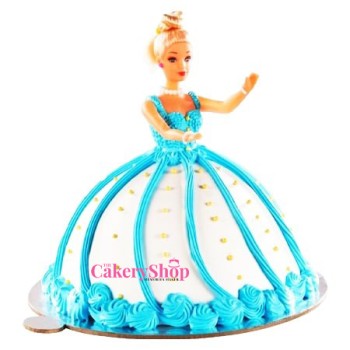 Blue Barbie Cake