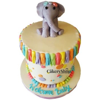 Elephant Baby Shower Cake