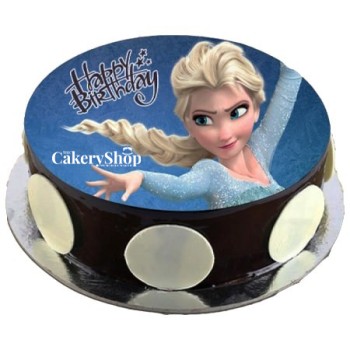 Elsa Chocolate Photo Cake