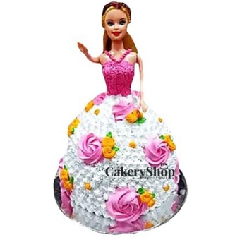 Floral Barbie Cake Vanilla