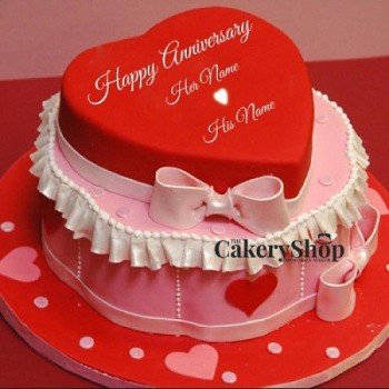 Fondant Strawberry Anniversary Cake