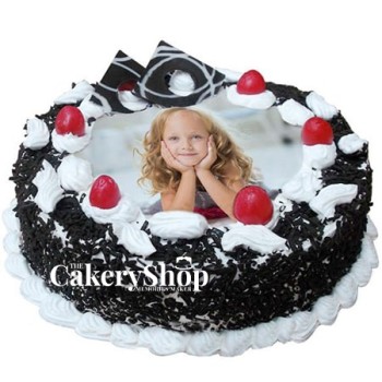 Love Appealing Black Forest Photo Cake