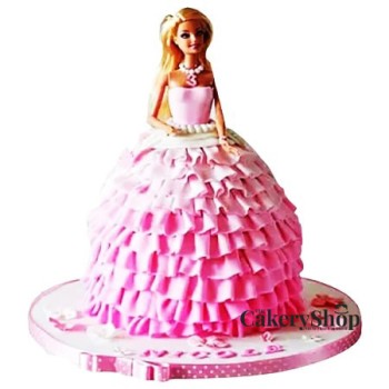 Pink Dress Barbie Cake