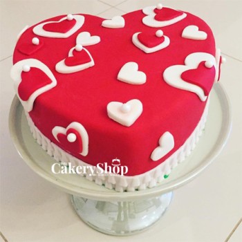 Red Heart Cake