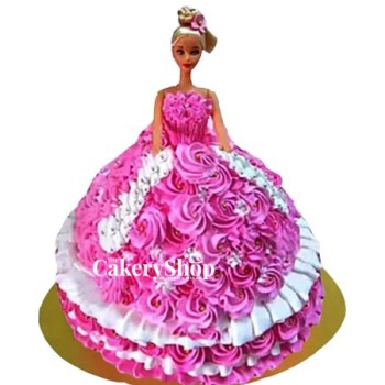 Rosy Barbie Cake Vanilla