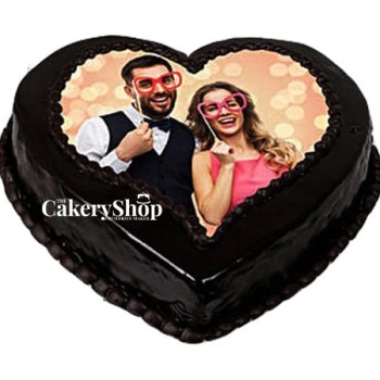 Truffle Heart Photo Cake